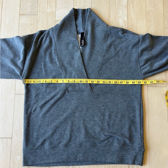 Bobi Los Angeles Women’s Devon Shawl Collar Heather Gray Sweatshirt Size Large - Picture 7 of 15